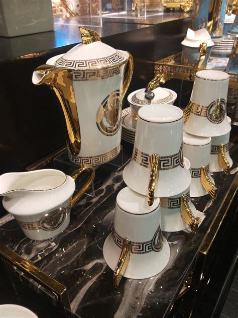 versace coffee set|Versace tea cup set.